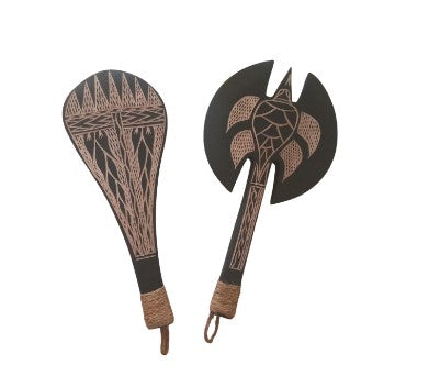 Samoan Wood Carved War Club