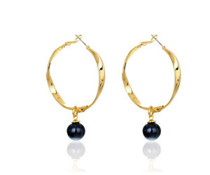 Polynesian Style Gold Earrings